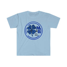 Load image into Gallery viewer, Mallicoat &amp; Benjanuary Logo - Blue Shamrock M&amp;B
